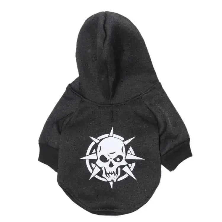 Hooded Scary Skull Fleece Pet T-Shirt