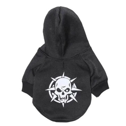 Hooded Scary Skull Fleece Pet T-Shirt