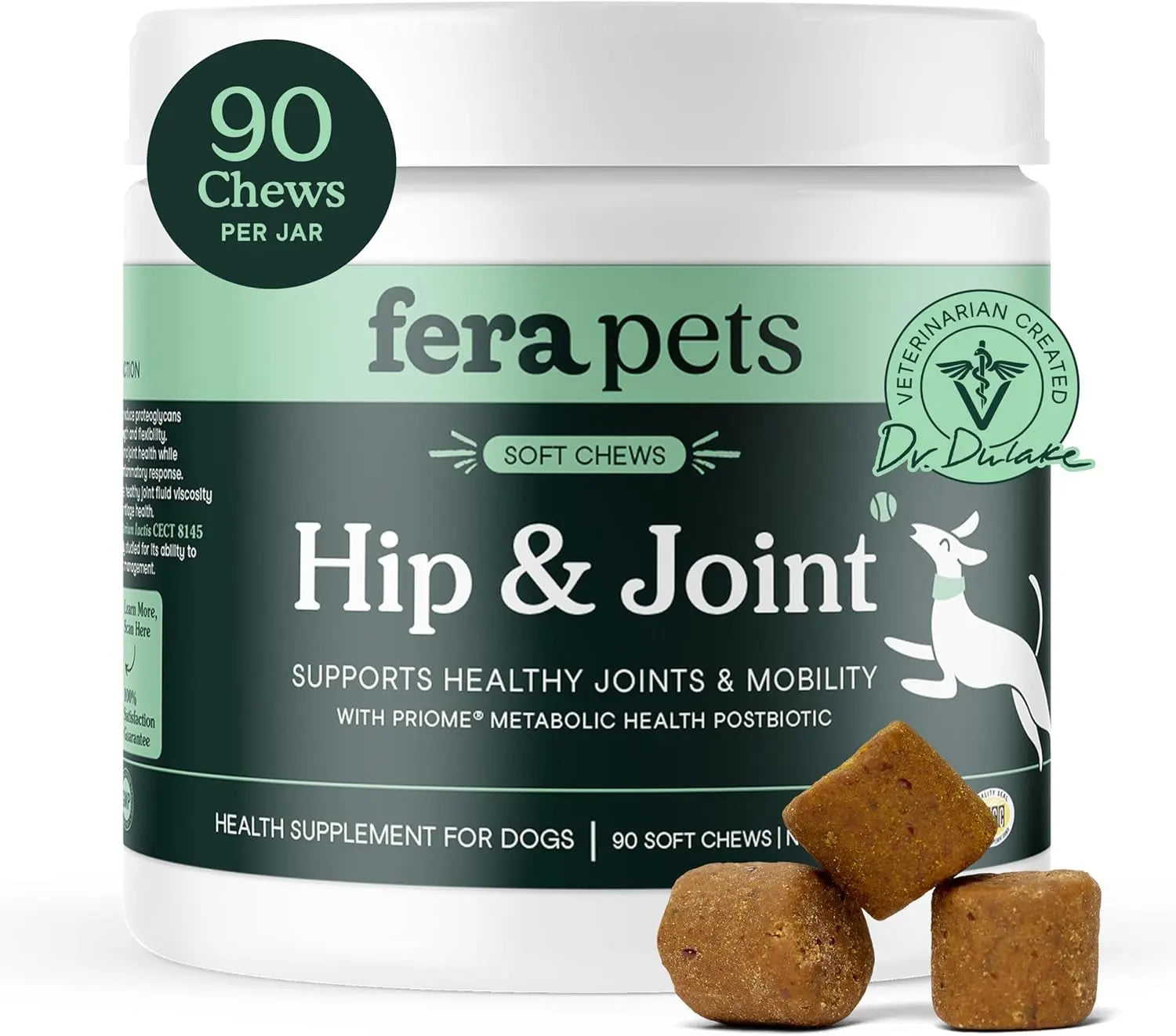Hip &amp; Joint Supplement for Dogs – 90 Soft Chews, Glucosamine &amp; MSM