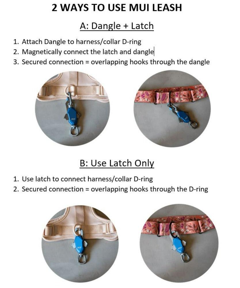 Patented Magnetic Dog Leash - One-Hand Connect &amp; Release