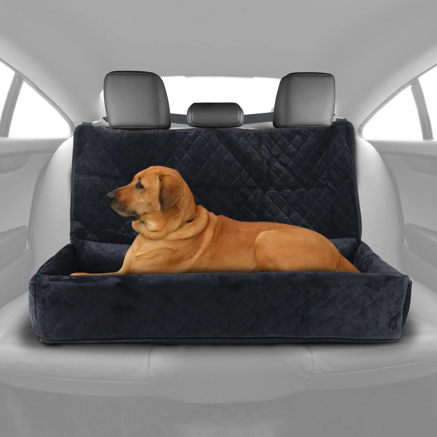 Huntley Pet Dog Car Seat for Large Dogs, Pet Booster Back Set Bed, Black