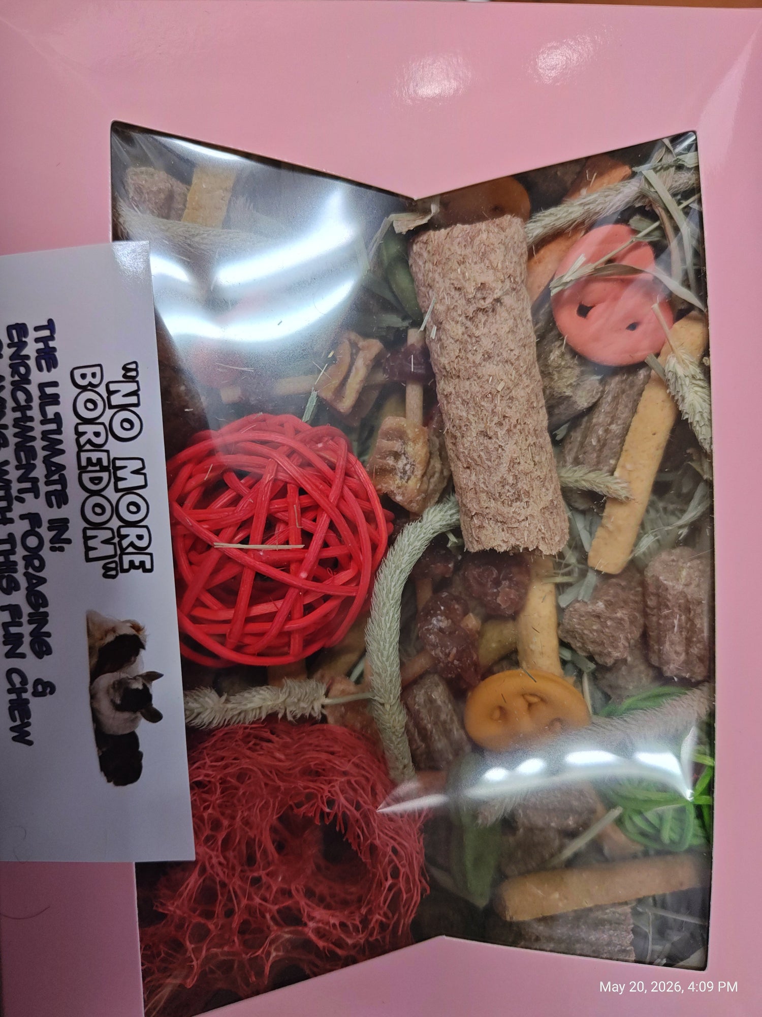 Fun ,Forage &amp; Chew "No More Boredom" Box 12 OZ- Chinchillas, Guinea Pigs, Rabbits