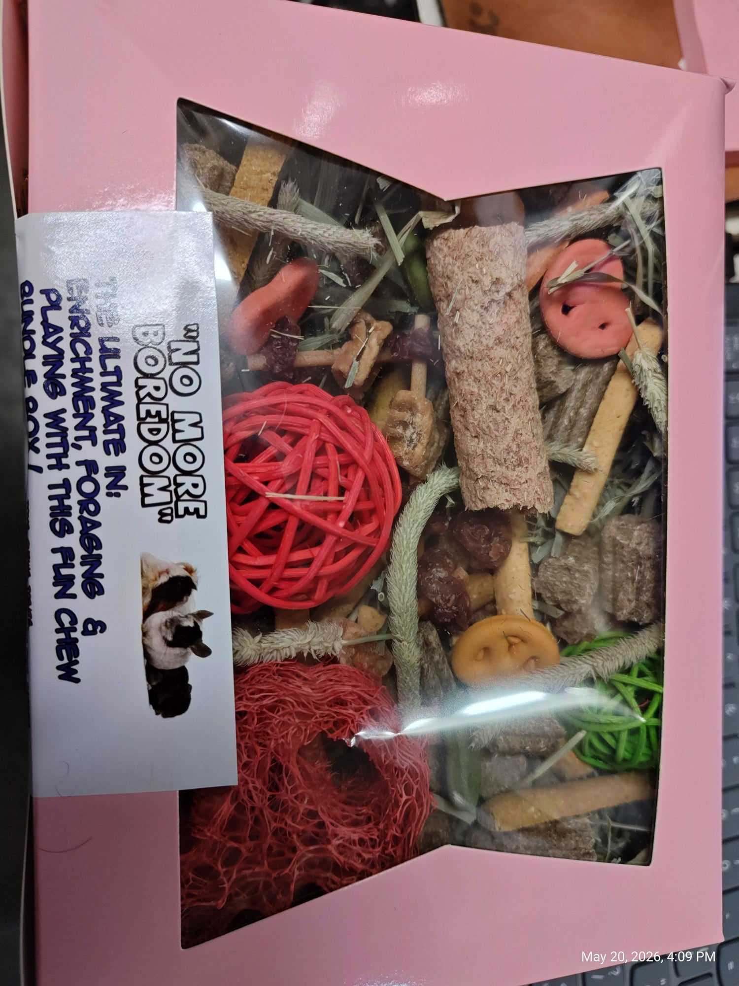 Fun ,Forage &amp; Chew "No More Boredom" Box 12 OZ- Chinchillas, Guinea Pigs, Rabbits
