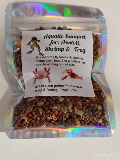 Aquatic Banquet Blend : Axolotl, Shrimp &amp; Frog