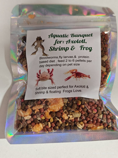 Aquatic Banquet Blend : Axolotl, Shrimp &amp; Frog