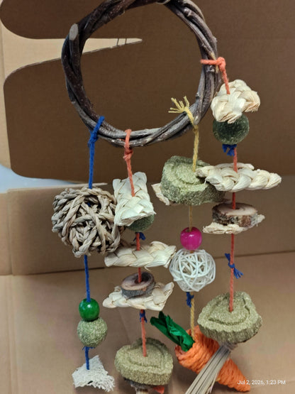 Chew Toy Hanging (With Clips) hang in cage for Great Fun