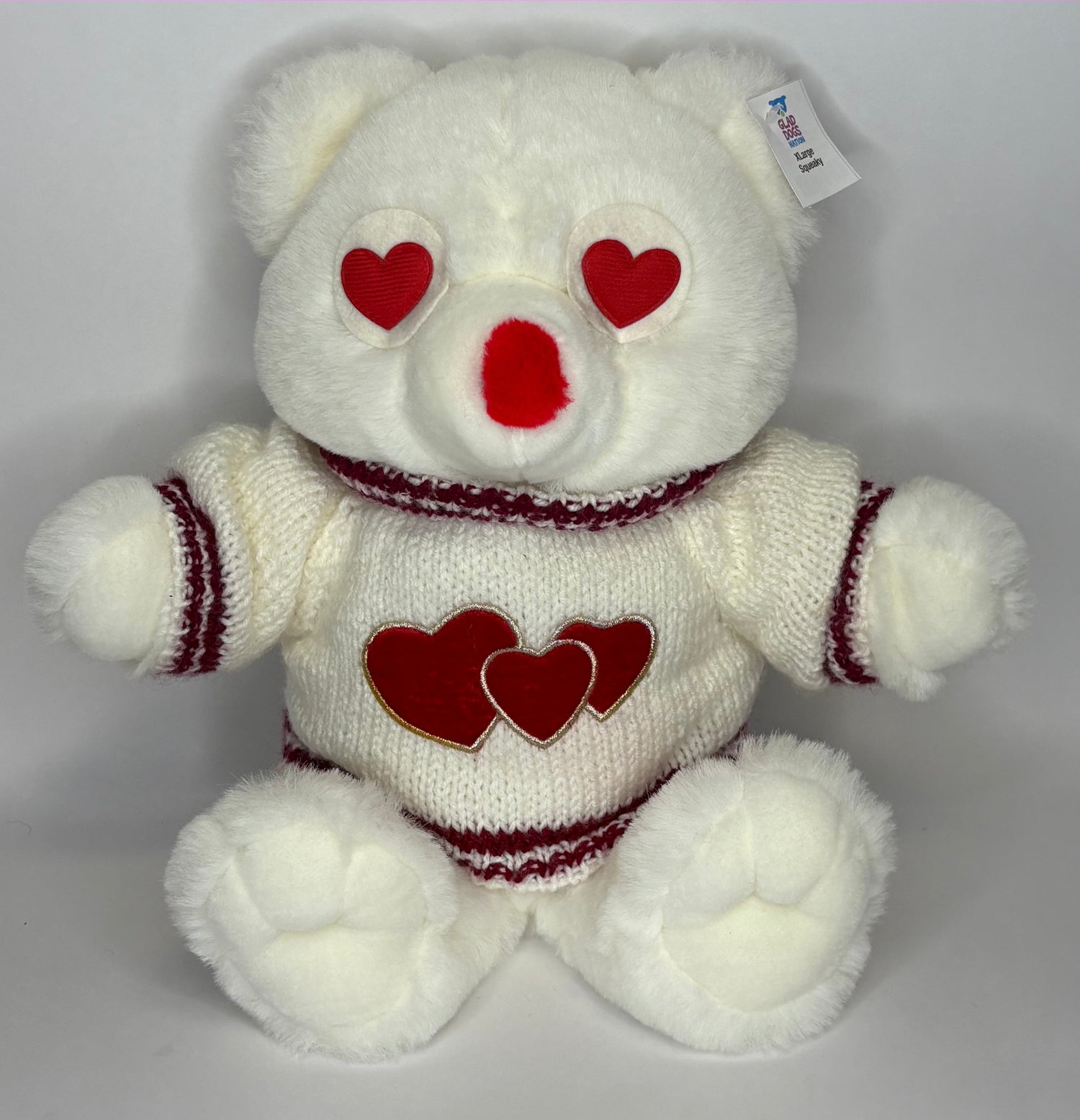 EXTRA LARGE Hearts, Love &amp; Candy Dog Toy: Squeak &amp; NO Squeak