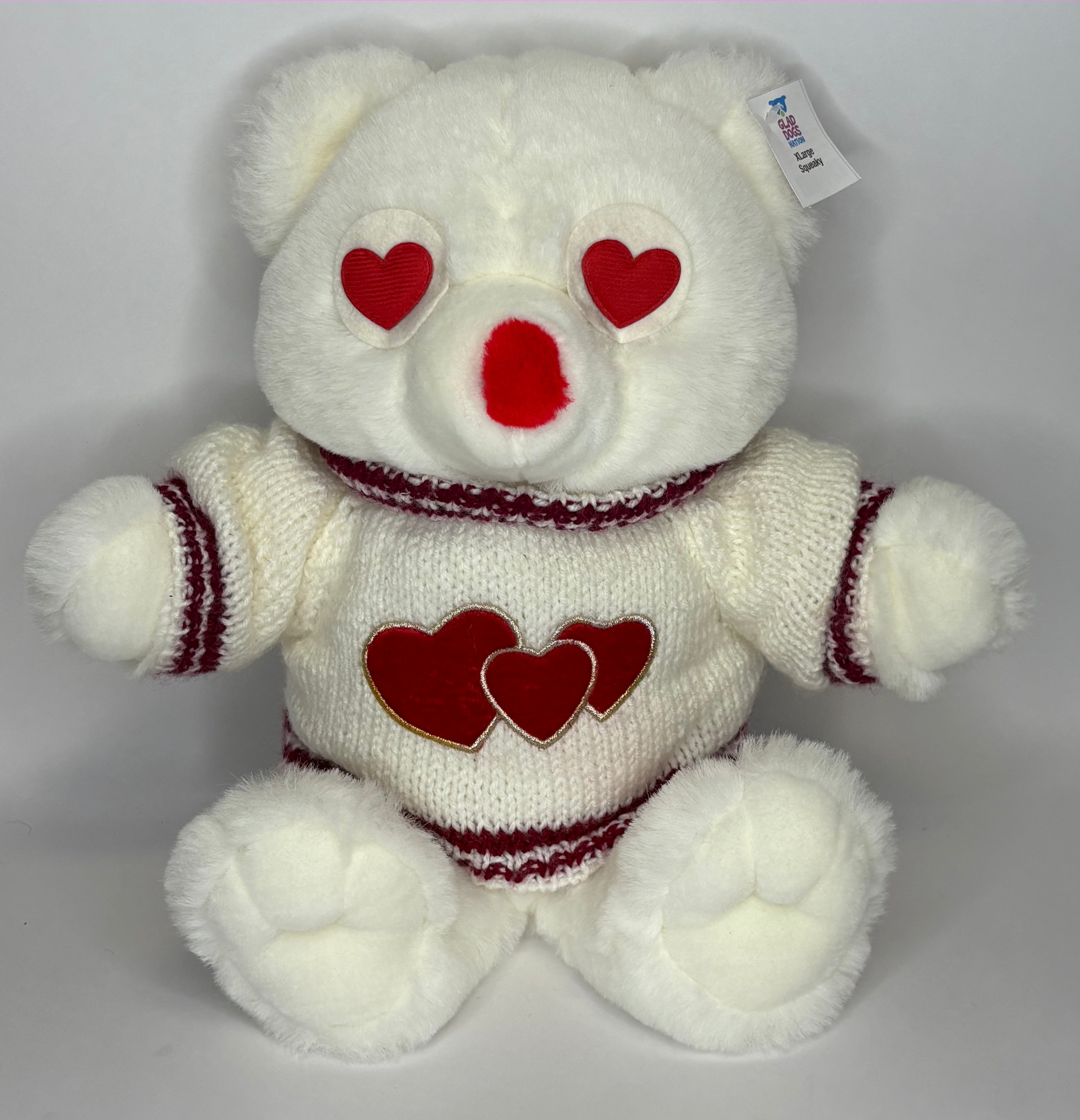 EXTRA LARGE Hearts, Love &amp; Candy Dog Toy: Squeak &amp; NO Squeak