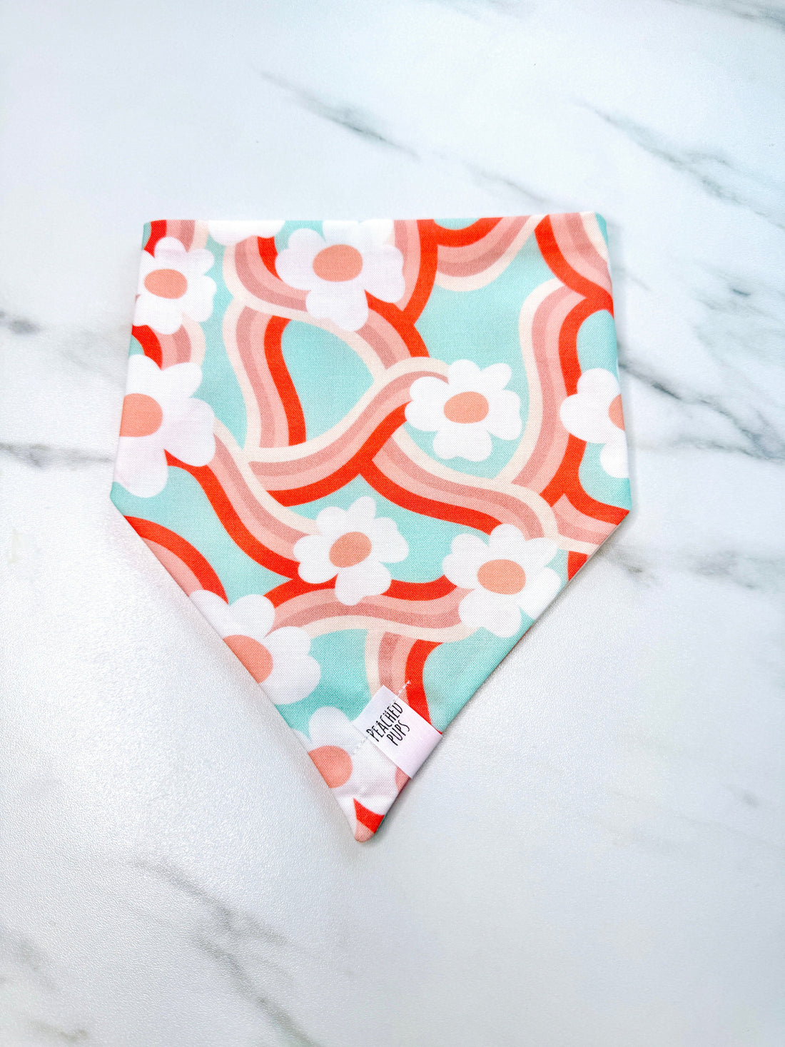 Retro Rainbow Bloom Dog Bandana
