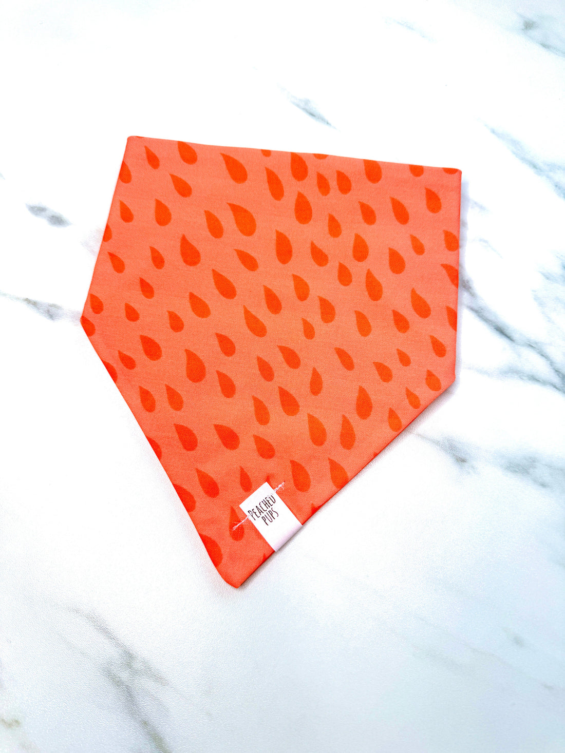 Peachy Raindrops Dog Bandana