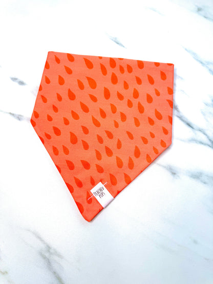 Peachy Raindrops Dog Bandana