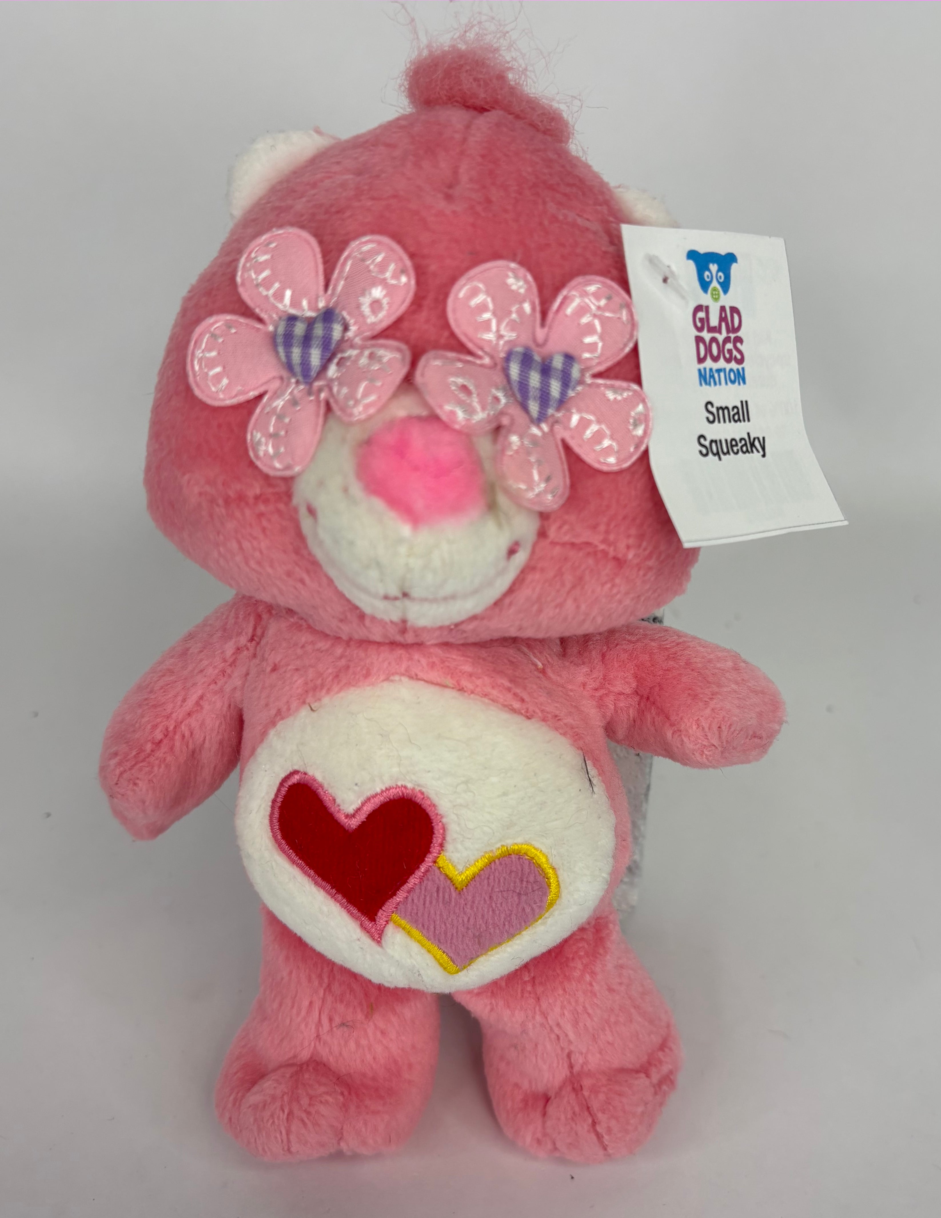 Care Bears Squeaky &amp; NO Squeak Dog Toys Upcycled Plush