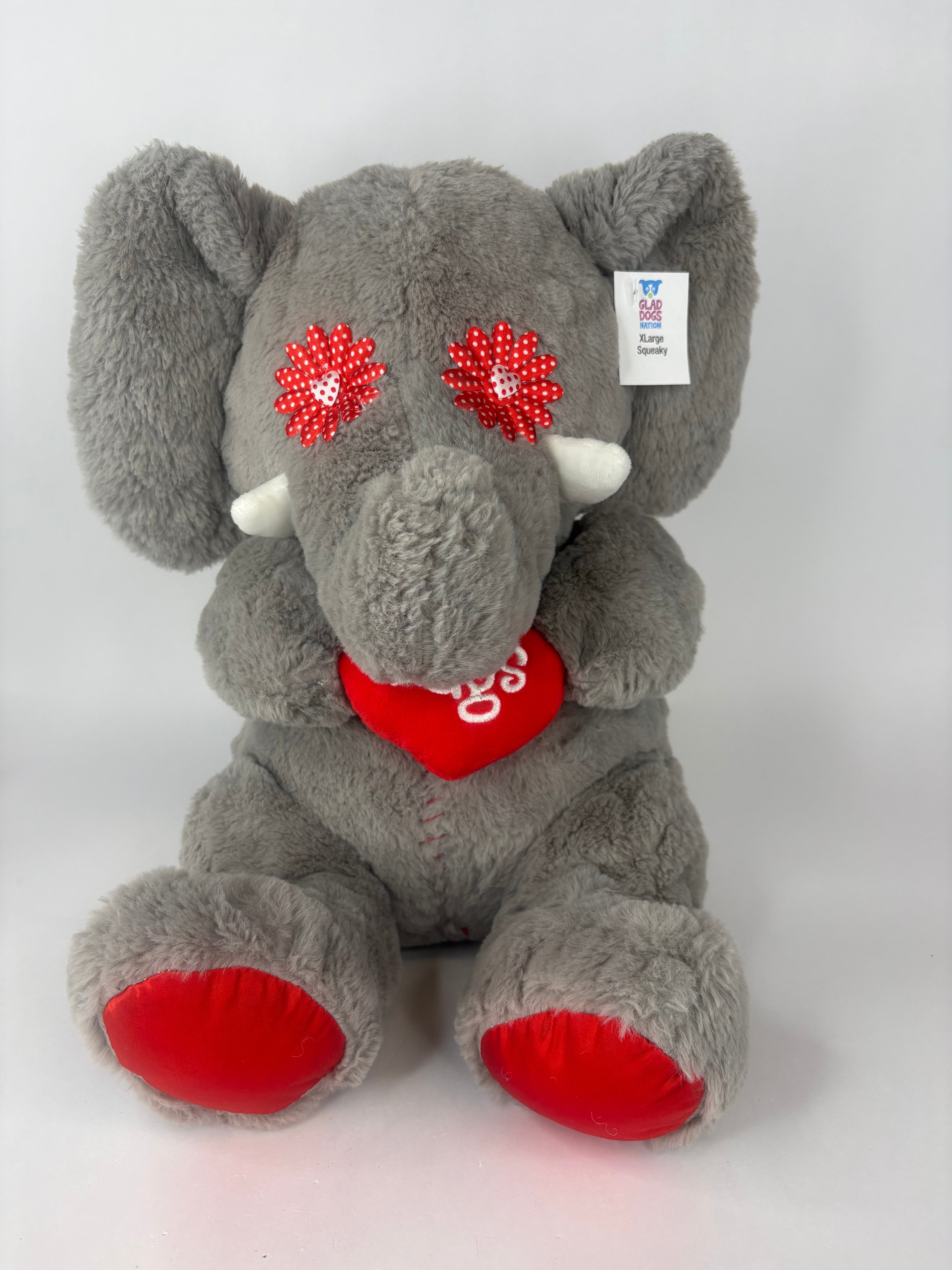 EXTRA LARGE Hearts, Love &amp; Candy Dog Toy: Squeak &amp; NO Squeak