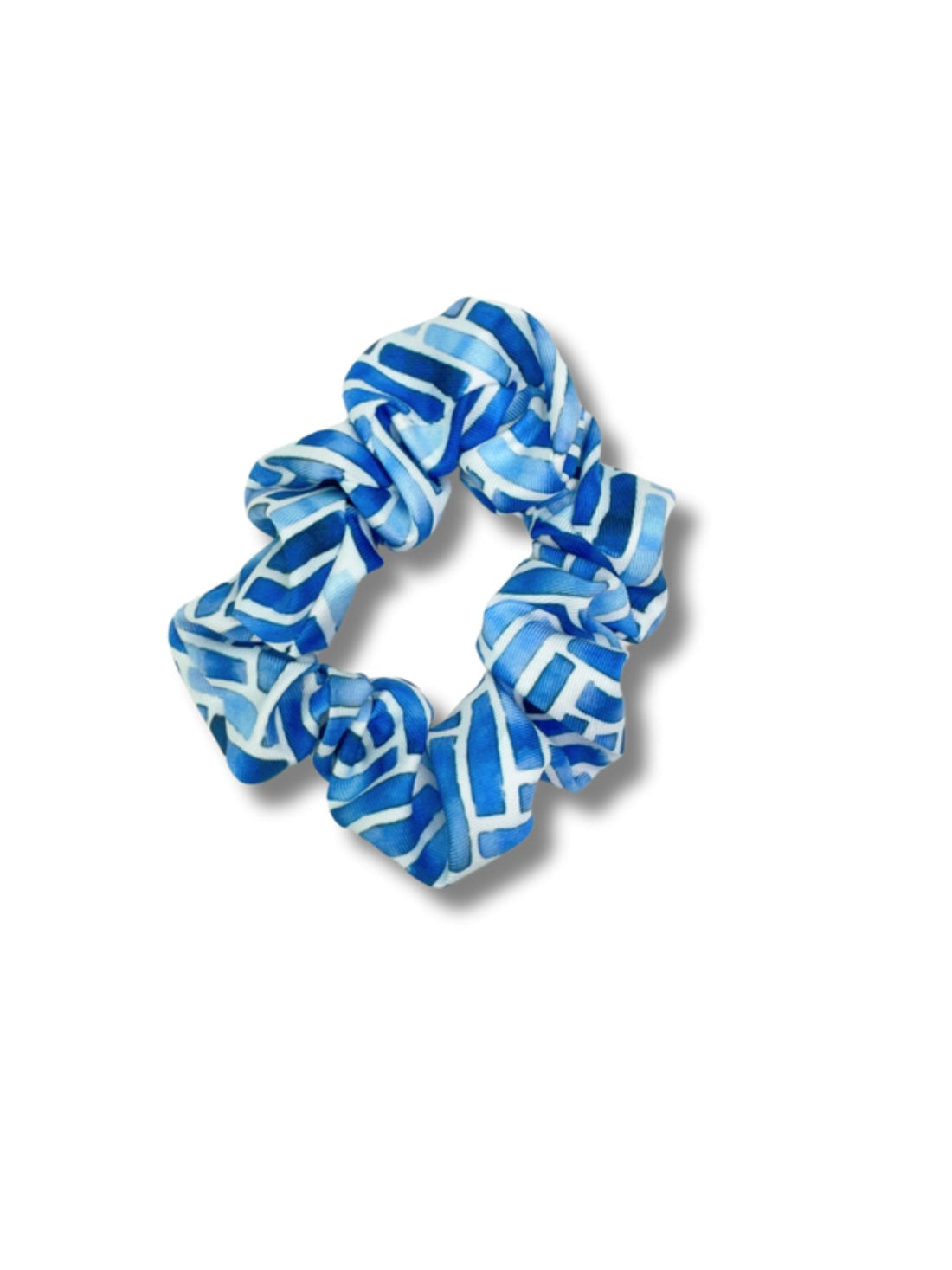 Indigo Maze Scrunchie