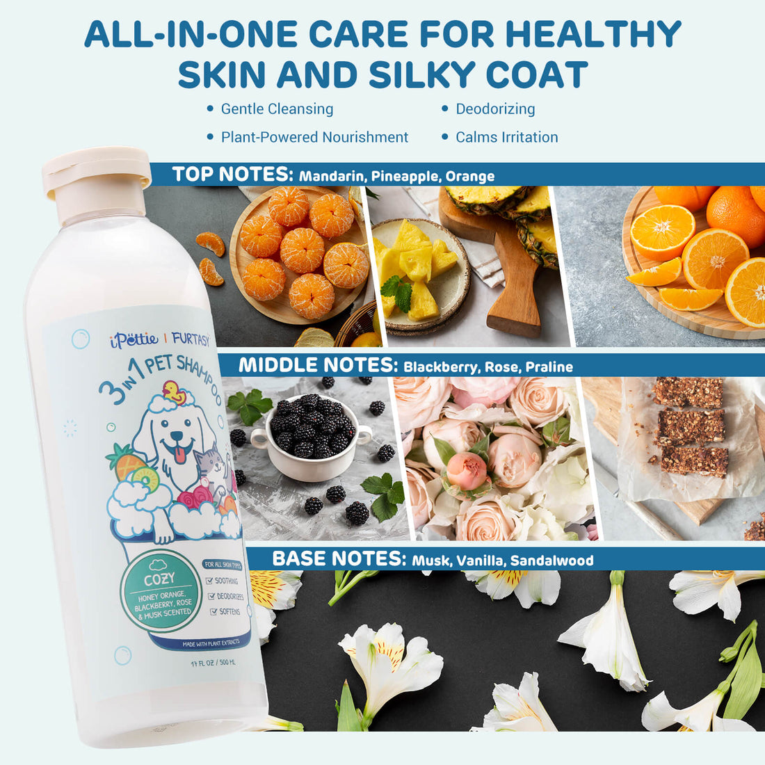 Furtasy Pet Shampoo, Sunshine &amp; Cozy Formulas