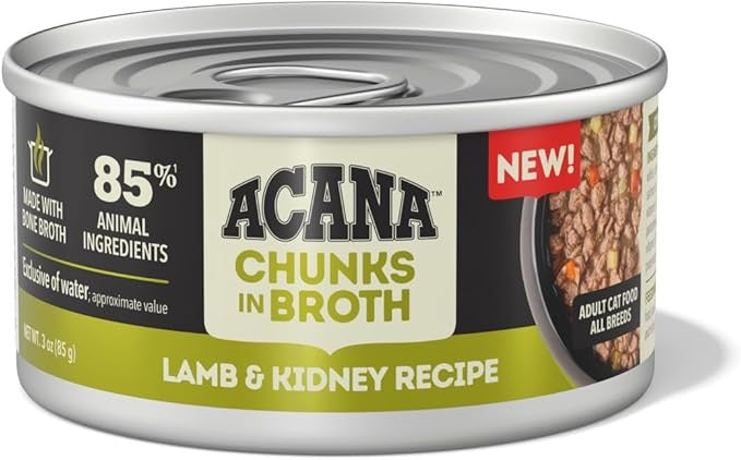 Acana Grain Free Chunks in Broth Lamb &amp; Kidney Wet Cat Food (3oz)