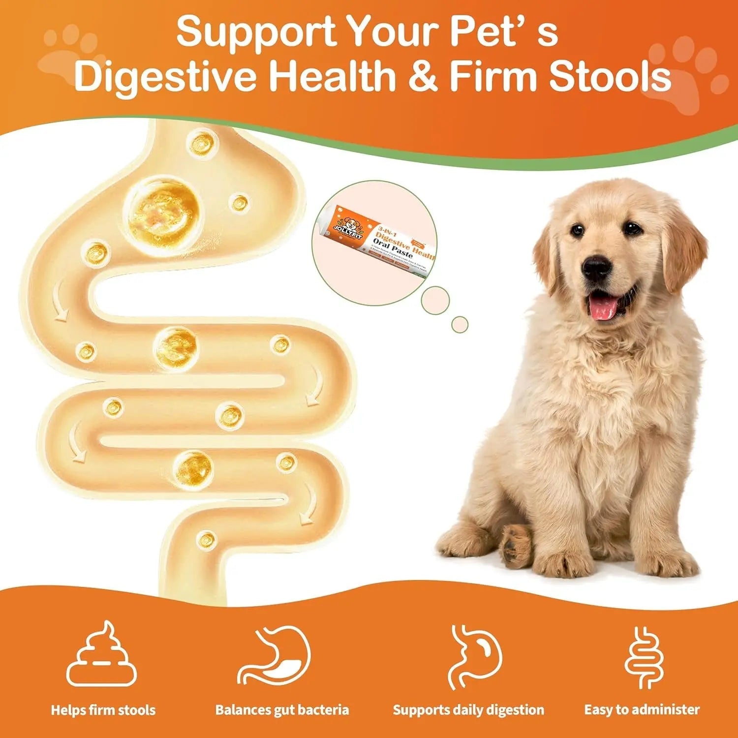 Kaolin Pectin Probiotic Paste for Dogs &amp; Cats – Digestive Support Anti-Diarrhea
