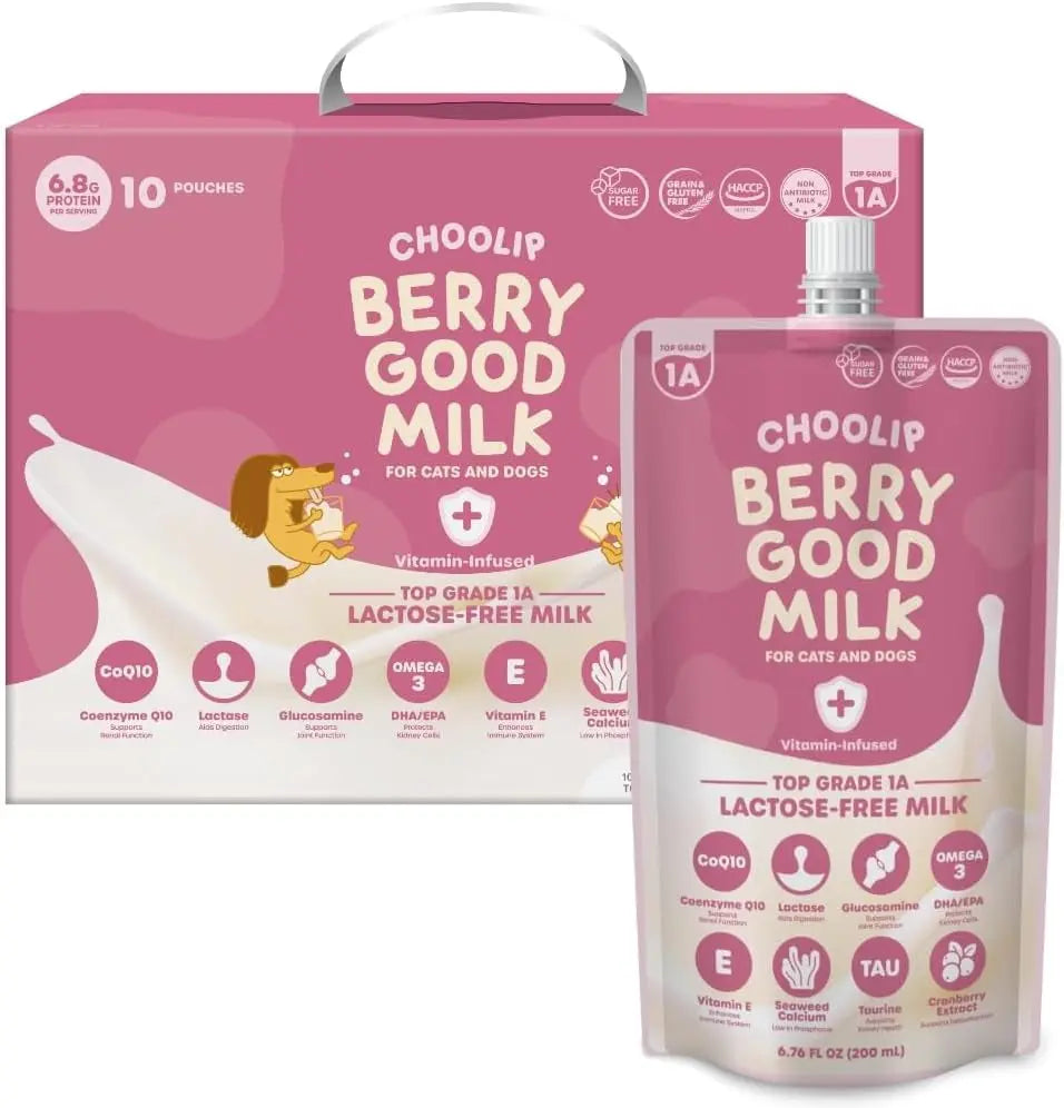 Lactose-Free Vitamin Milk for Cats &amp; Dogs, 10-Pack Pet Nutrition Drink