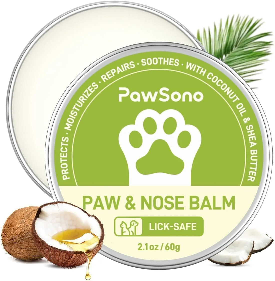 Lick-Safe Dog Paw &amp; Nose Balm with Coconut Oil, All-Natural Moisturizer