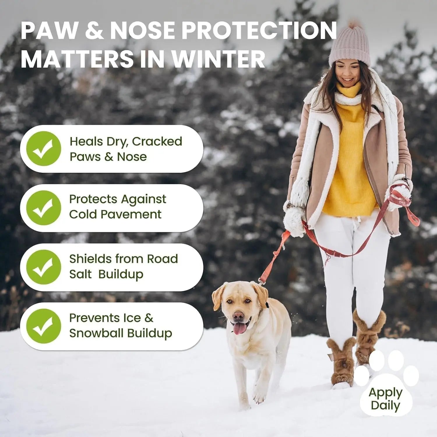 Lick-Safe Dog Paw &amp; Nose Balm with Coconut Oil, All-Natural Moisturizer