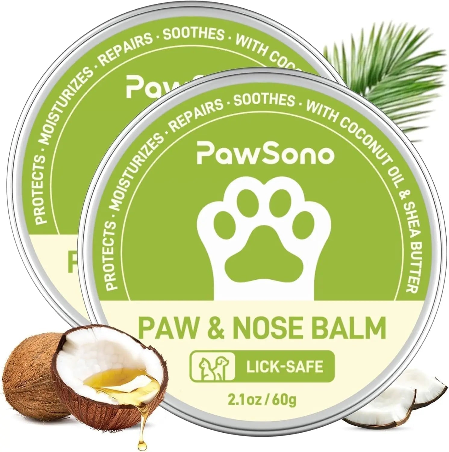 Lick-Safe Dog Paw &amp; Nose Balm with Coconut Oil, All-Natural Moisturizer