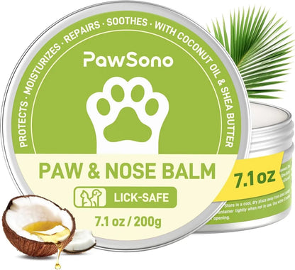 Lick-Safe Dog Paw &amp; Nose Balm with Coconut Oil, All-Natural Moisturizer