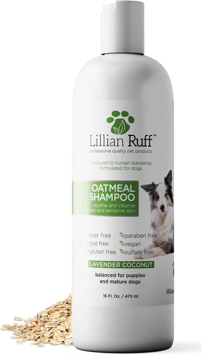 Lillian Ruff HypoCare+ Hypoallergenic Oatmeal Dog Shampoo &amp; Conditioner Set