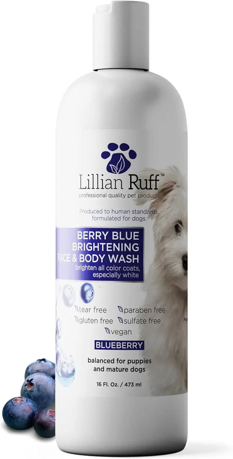 Lillian Ruff Professional Berry Blue Brightening Dog Shampoo &amp; Conditioner Set