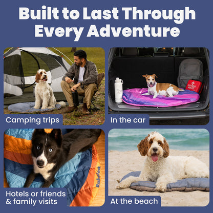 Travel Dog Bed - Foldable &amp; Packable for Travel, Road Trip, Camping