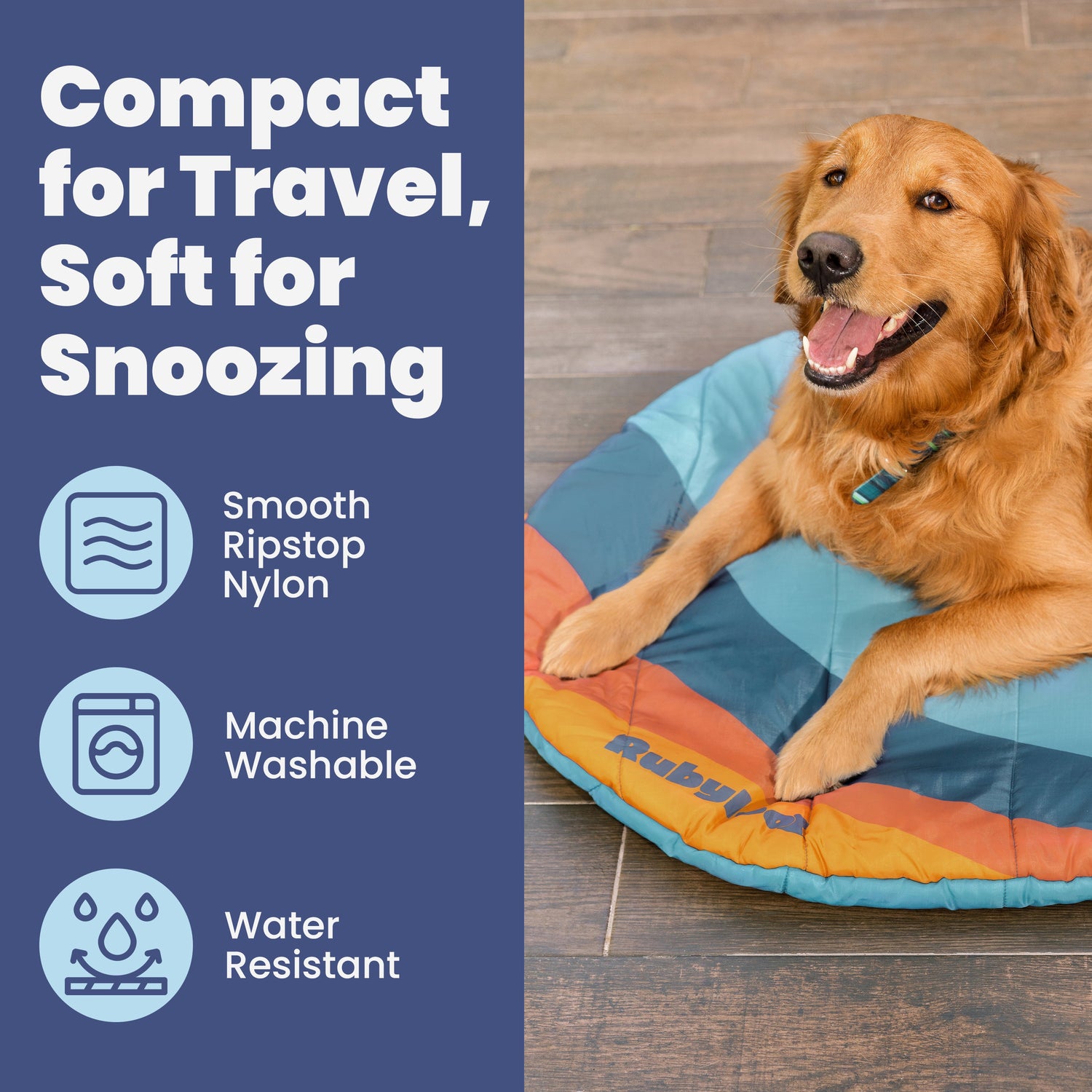 Travel Dog Bed - Foldable &amp; Packable for Travel, Road Trip, Camping