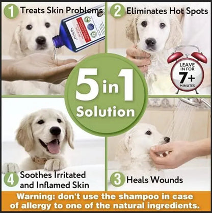 Medicated Dog Shampoo Anti Itch &amp; Yeast Hot Spot Skin Relief 13.5oz