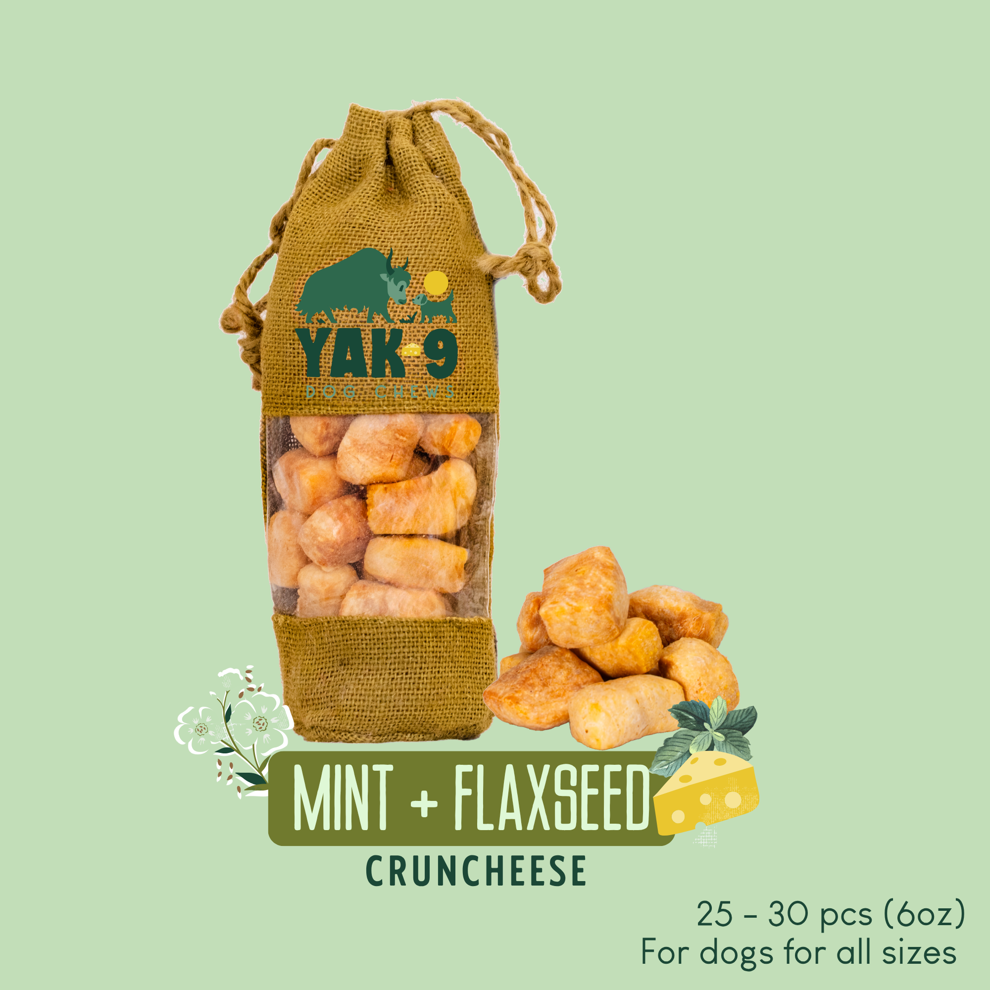 Flaxseed &amp; Mint Cheese Chews for Dogs