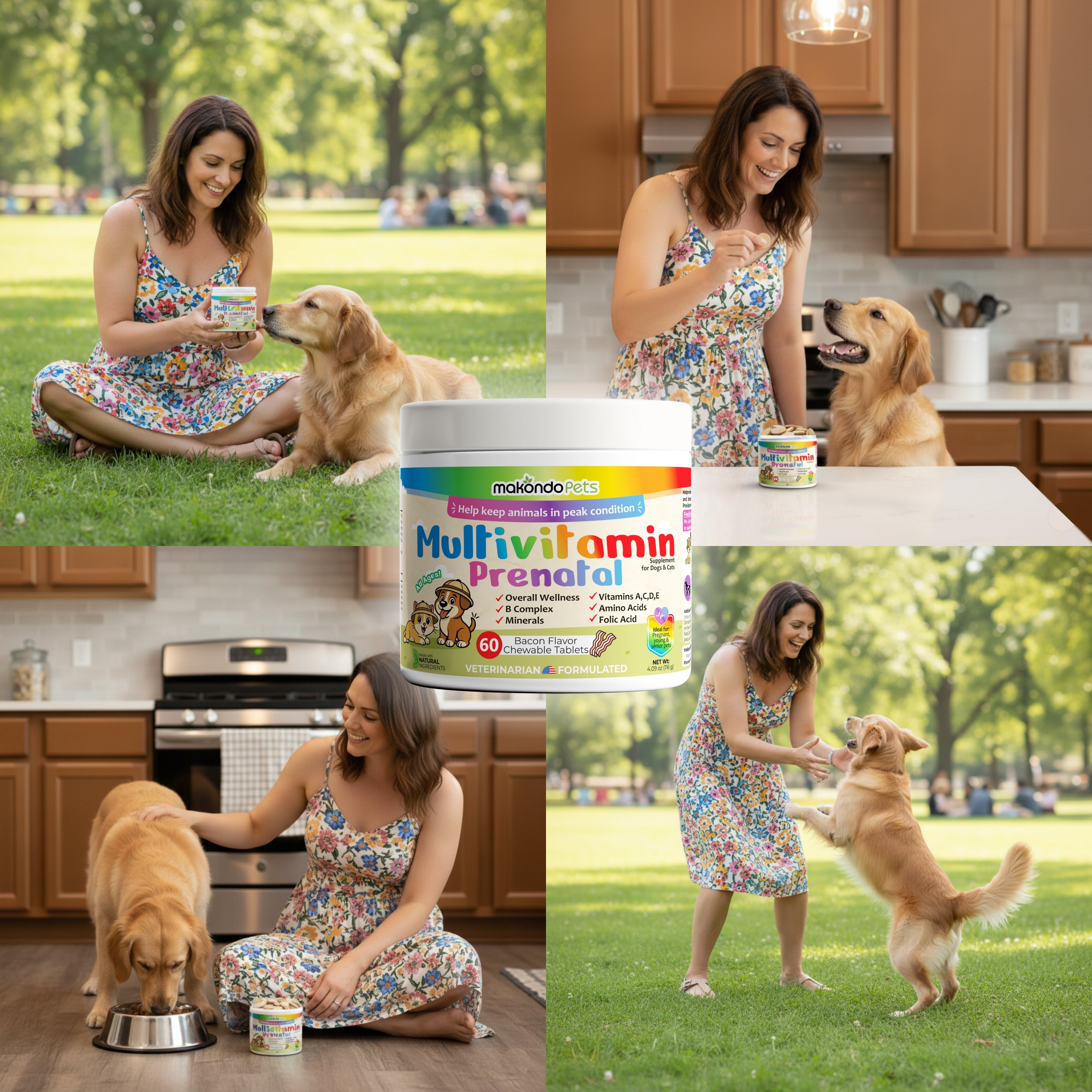 Multivitamin for Dogs &amp; Cats. Prenatal Vitamins. 60 Tabs