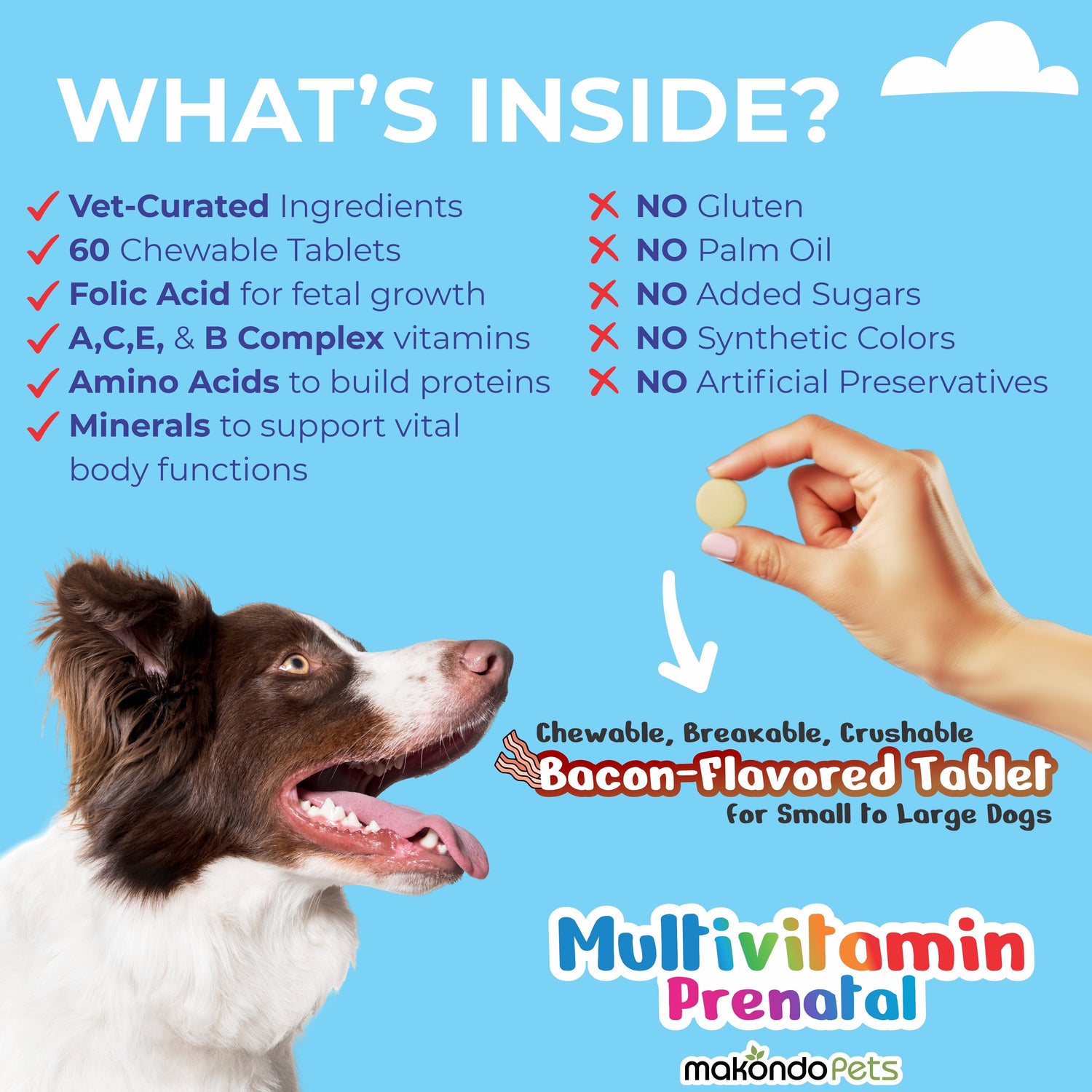 Multivitamin for Dogs &amp; Cats. Prenatal Vitamins. 60 Tabs