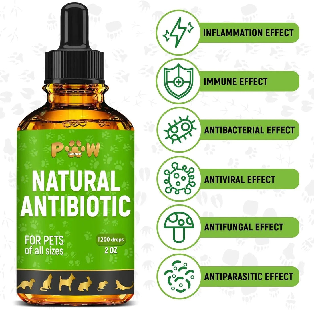 Natural Pet Immune Support Drops for Dogs &amp; Cats, Skin, Coat &amp; Digestion – 2 oz
