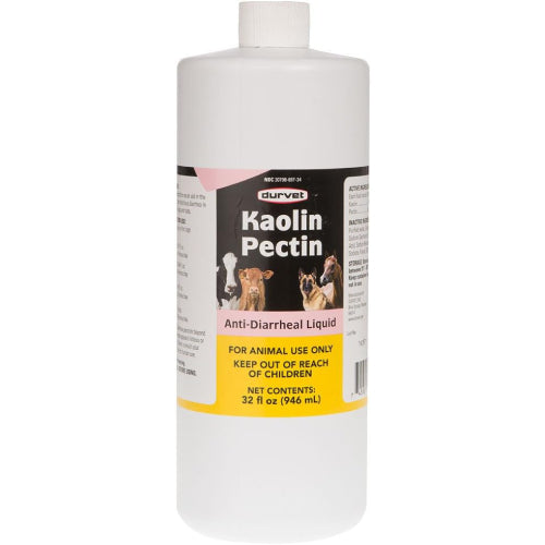 Durvet Kaolin Pectin Suspension Anti-Diarrhea for Dogs Cats Horses &amp; Cattle 32 oz.
