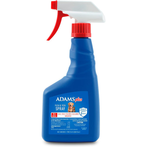 Adams Plus Pet Fleas &amp; Ticks Spray for Cats and Dogs 16 oz.