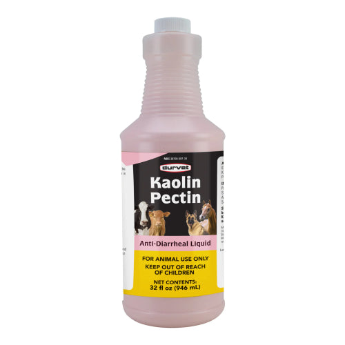 Durvet Kaolin Pectin Suspension Anti-Diarrhea for Dogs Cats Horses &amp; Cattle 32 oz.