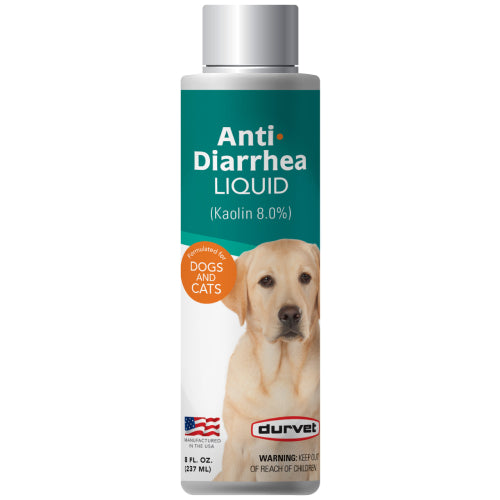 Durvet Kaolin Anti-Diarrhea Liquid 8 oz. Dogs &amp; Cats Electrolyte Support