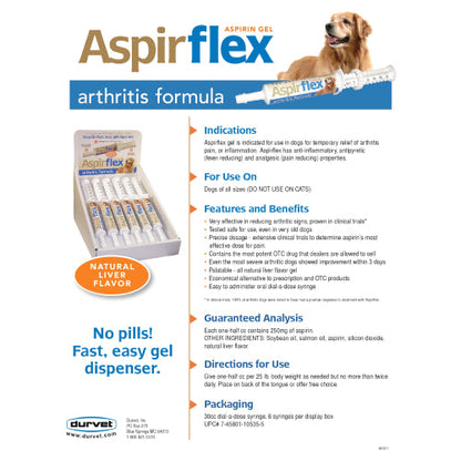 Durvet AspirFlex Dog Anti-Inflammatory Aspirin Formula Gel 30cc