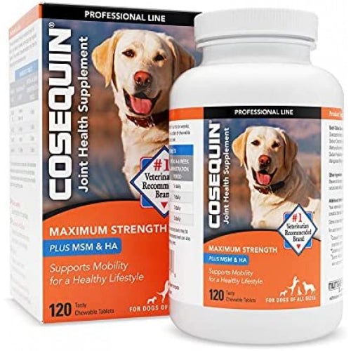 Cosequin Max Plus MSM &amp; HA for Dogs 120 Chewable Tablets Joint Support
