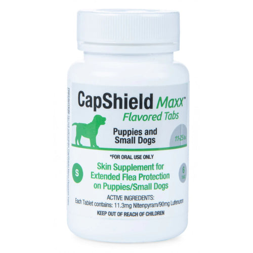 CapShield Maxx Flea Tabs for Puppies and Small Dogs 11-25 lbs Beef Flavor 6 Count