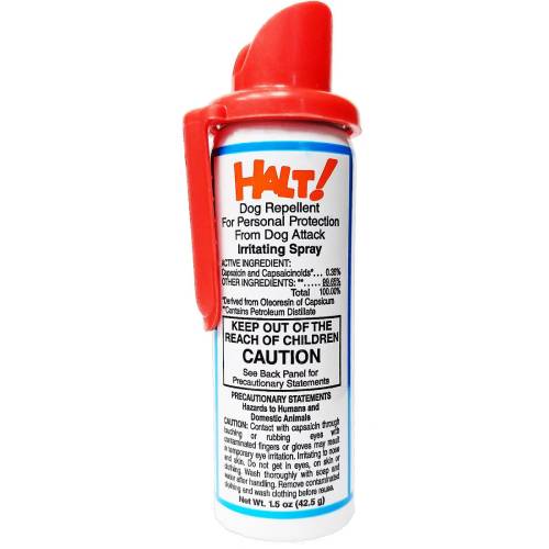 Halt Dog Repellent Spray 1.5 oz Effective Safe Capsaicin Defense for Dogs 6-Pack