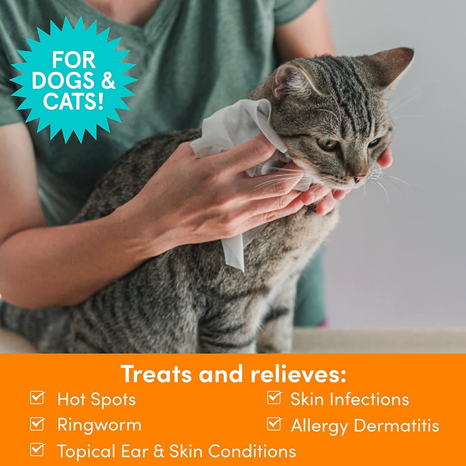 Nootie Medicated Dog &amp; Cat Wipes 2% Chlorhexidine 2% Miconazole 70 Count XL