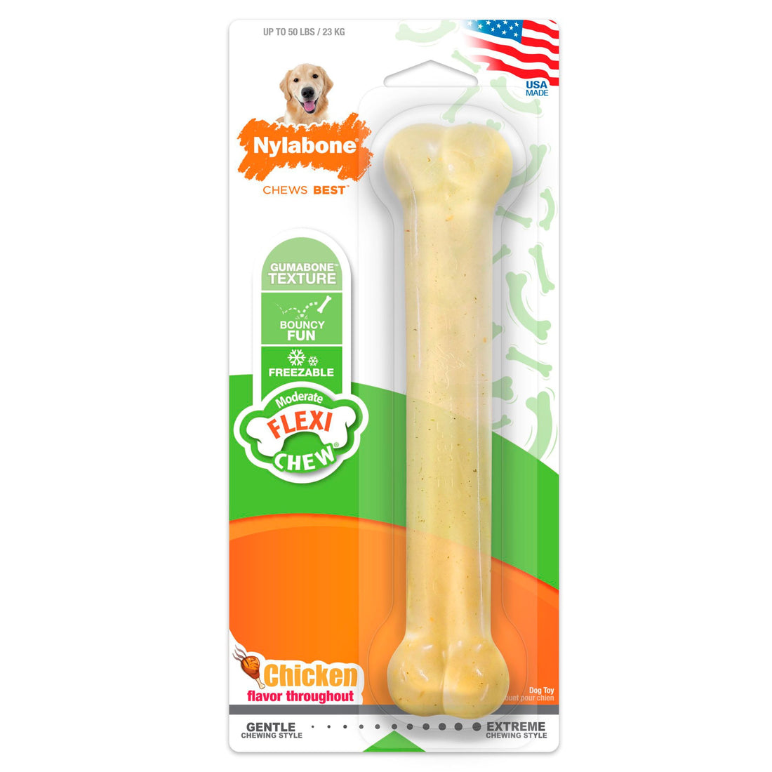 Flexichew Dental Bone Giant Size Chicken Flavored Toy for Large Dogs