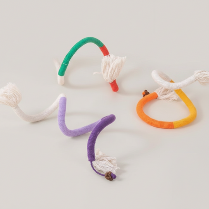 Bead Braided Rope Cat Toy