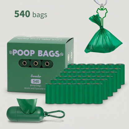 Poop Bags With Dispenser Kit
