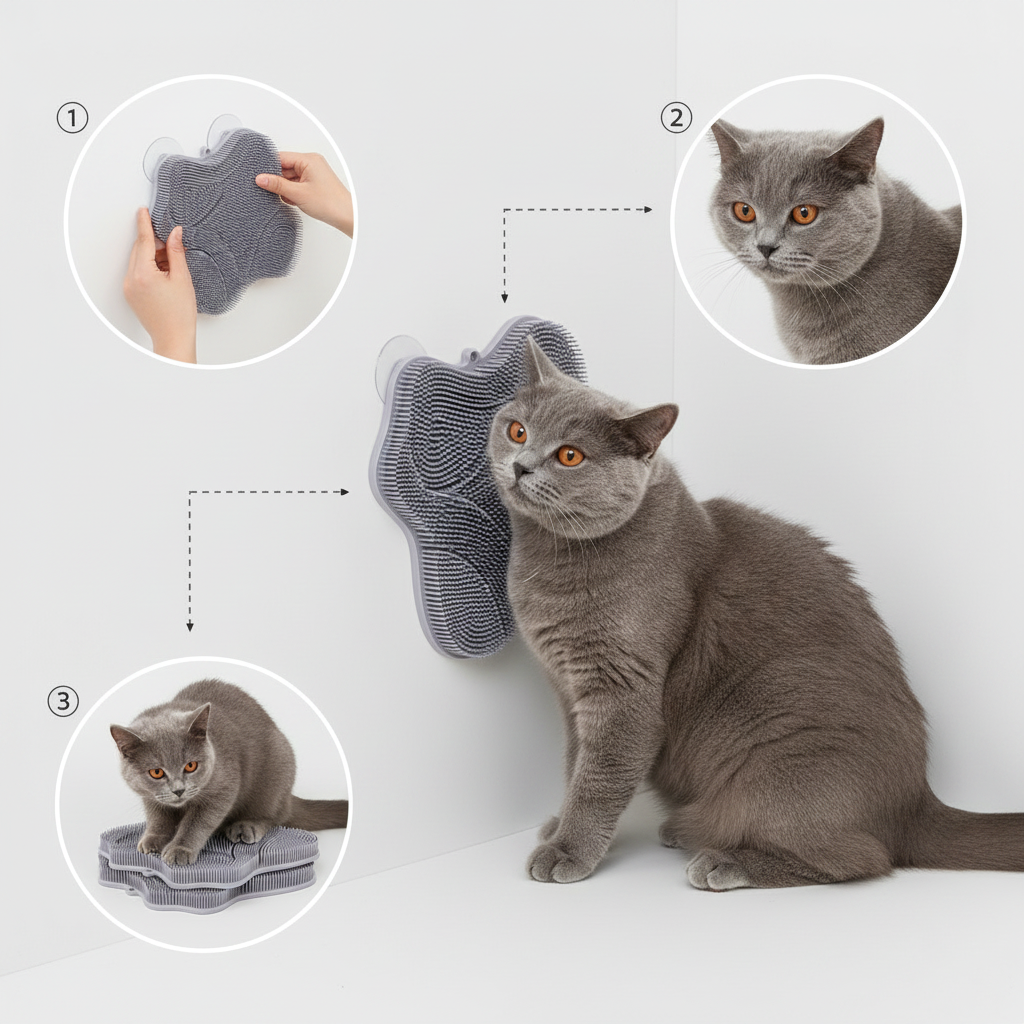 Self-Grooming &amp; Scratching Pad for Cats
