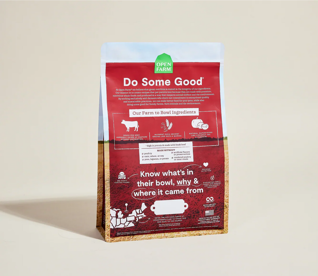Open Farm Grass-Fed Beef &amp; Ancient Grains Dry Dog Food