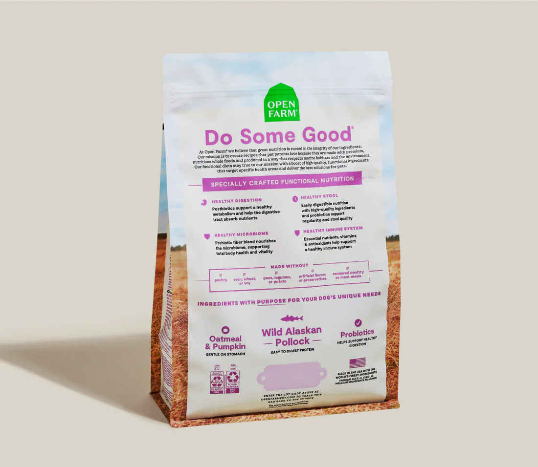 Open Farm Pollock &amp; Oatmeal Digestive Health Dry Dog Food